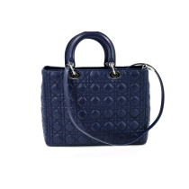 Dior Lady Dior 7 Leder Cannage Blau