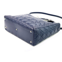 Dior Lady Dior 7 Leder Cannage Blau