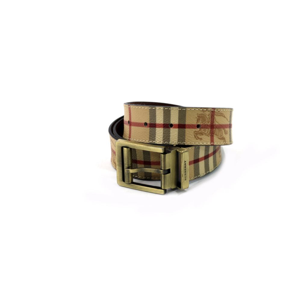 Burberry Beige Check Belt