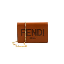 Fendi Wallet on Chain Brown Leather