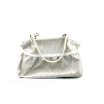 Fendi White Zucca Shopping