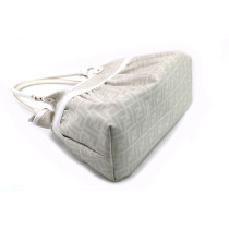 Fendi White Zucca Shopping