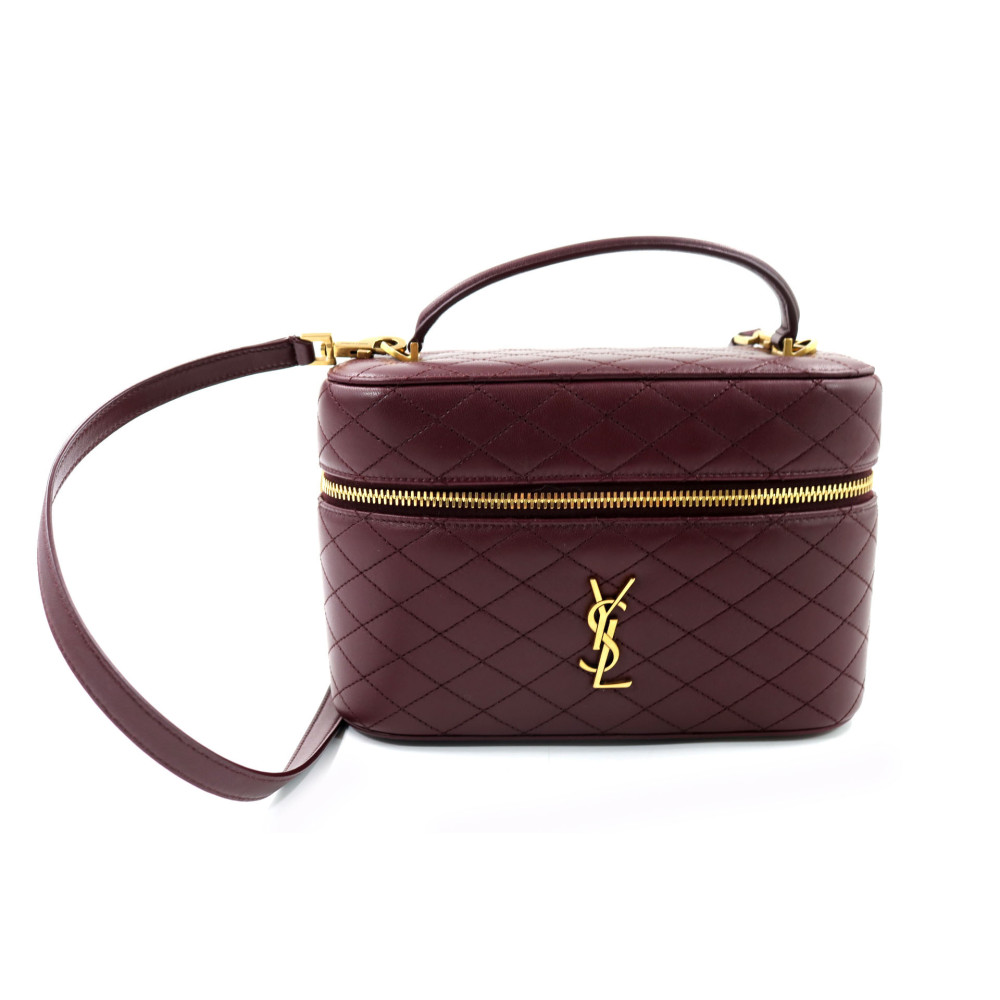 Saint Laurent Gaby Vanity Grande Pelle d'Agnello Bordeaux