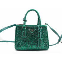 Prada Galleria Micro Green Fabric