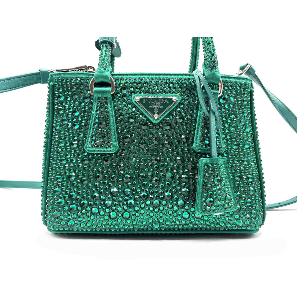 Prada Galleria Micro Tessuto Verde