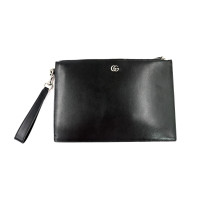 Gucci Pouch Schwarzes Leder