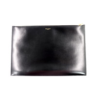 Pochette en Cuir Noir Saint Laurent