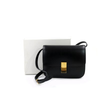 Celine Classic Box Schwarzes Leder