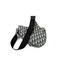 Dior Saddle Marsupio Tela Oblique Blu