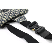 Dior Saddle Waist Bag Blue Oblique Canvas