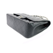 Chanel Classic Double Flap Timeless Schwarzes Leder