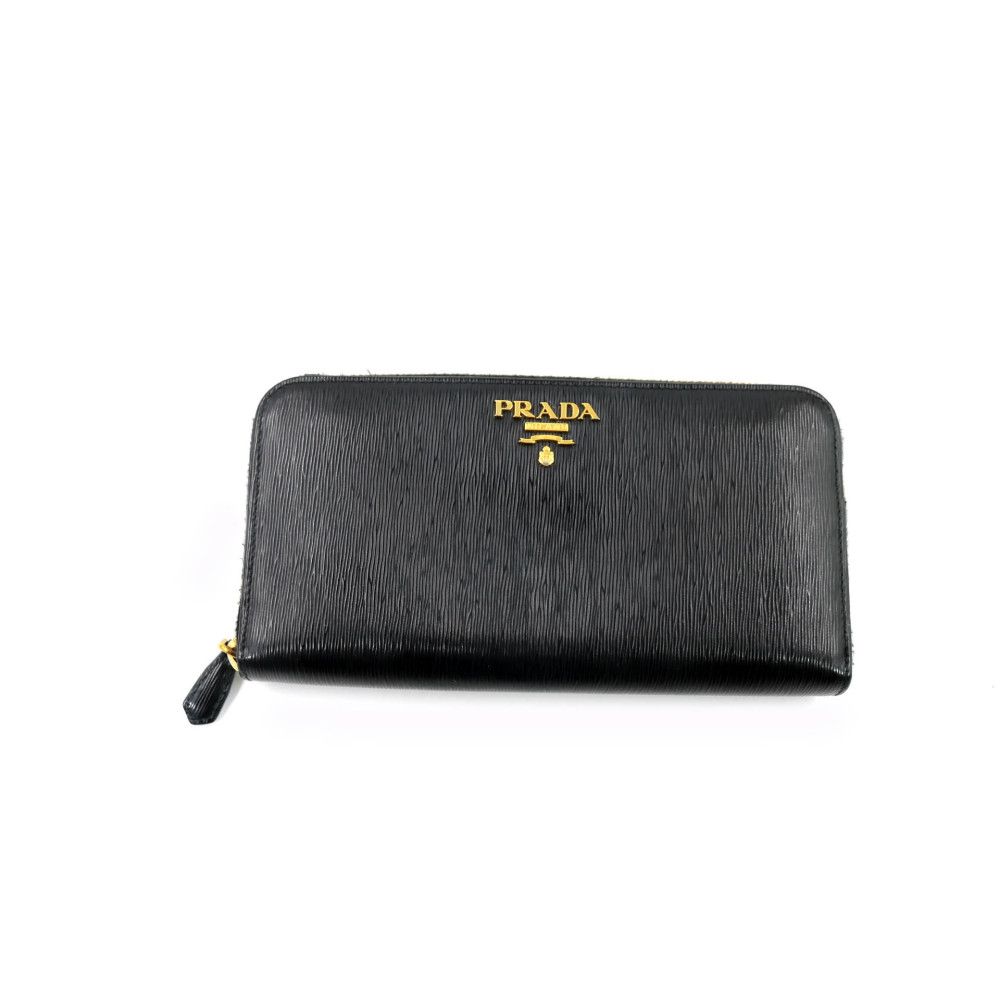 Portefeuille Prada en Cuir Saffiano Noir