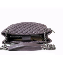 Chanel New Bubble Small Tote Purple Leather
