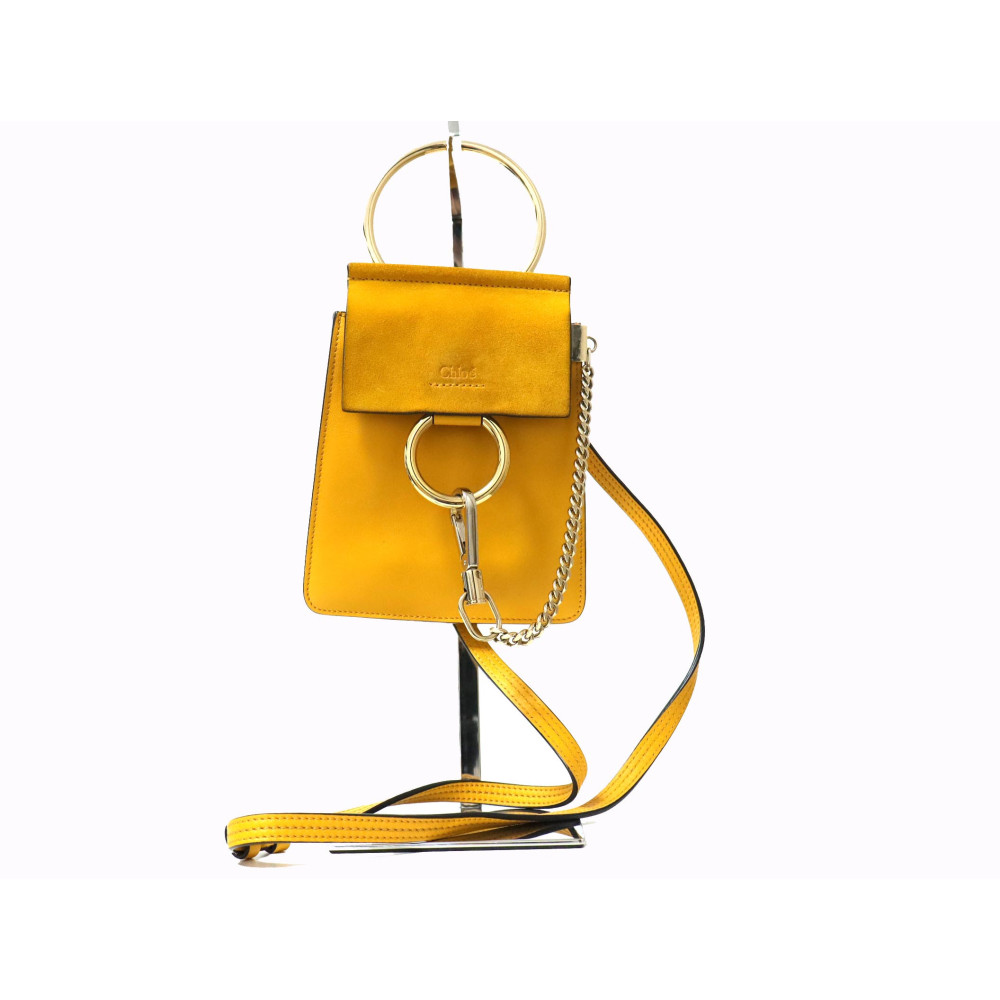 Chloe Faye Mini Cuir Moutarde