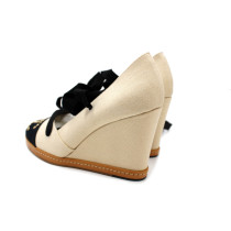 Chanel Zeppe Espadrillas Tessuto Beige