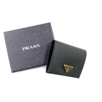 Prada Brieftasche aus schwarzem Saffiano-Leder