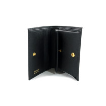 Prada Brieftasche aus schwarzem Saffiano-Leder