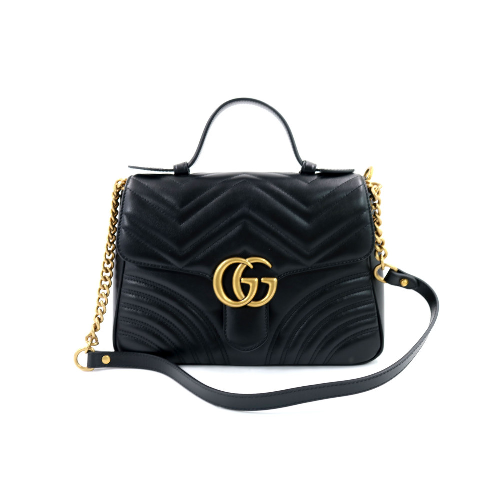 구찌 마몬트 블랙 레더