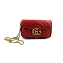 Gucci Marmont Mini Cuir Rouge