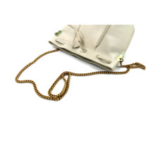Saint Laurent Talitha Bucket Bag White Leather