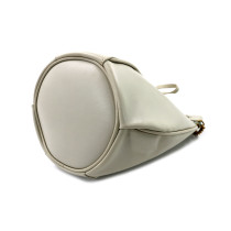Saint Laurent Talitha Bucket Bag White Leather