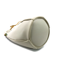 Saint Laurent Talitha Beuteltasche Weißes Leder