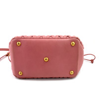 Miu Miu Pink Matelassé Leather Bucket Bag