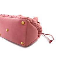 Miu Miu Pink Matelassé Leather Bucket Bag