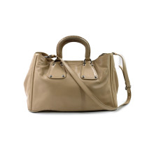 Prada Beige Leather Shopping Bag