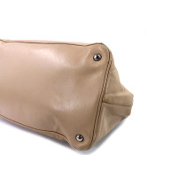 Prada Beige Leather Shopping Bag