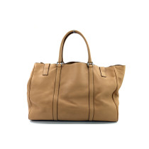 Prada Cream Leather Tote Shopping Bag