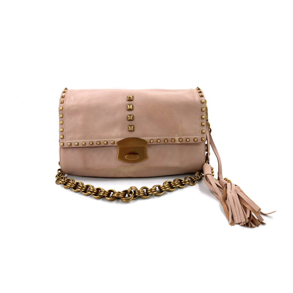Prada Powder Pink Leather Shopping Bag
