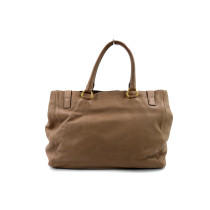 Prada Visone Deer Leather Shopping Tote