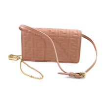 Fendi Woc Baguette Leder Rosa