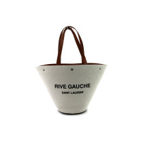 Saint Laurent Rive Gauche Shopping Tela Bianca