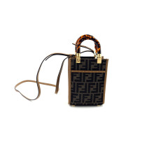 Fendi Sunshine Mini Tela Marrone