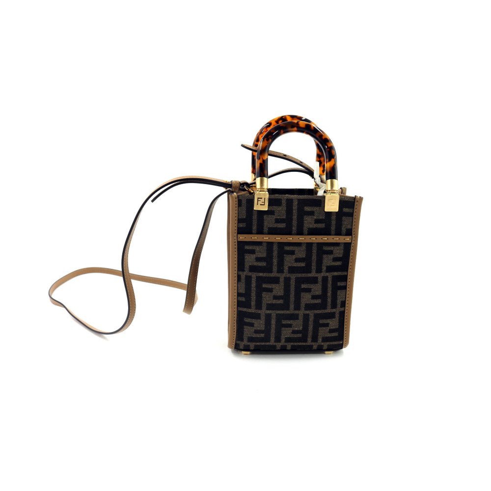Fendi Sunshine Mini Tela Marrone