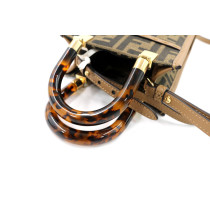 Fendi Sunshine Mini Tela Marrone