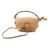Fendi Mamma Baguette Small Cuir Rose Poudré
