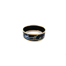Hermes Armband Jungle Camouflage Metall Vergoldet Blau