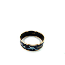 Hermes Bracciale Jungle Camouflage Metallo Placcato Oro Blu