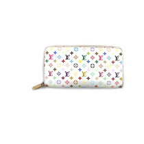 Louis Vuitton per Takashi Murakami Portafoglio Zippy Multicolor Bianco