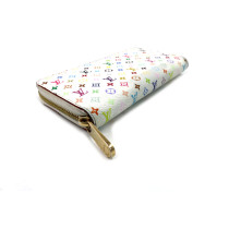 Louis Vuitton per Takashi Murakami Portafoglio Zippy Multicolor Bianco