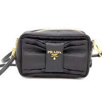 Prada Black Satin Shoulder Bag