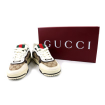 Gucci Sneakers Reweb GG Beige e Pelle