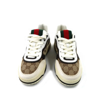 Baskets Gucci Reweb GG Beige et Cuir