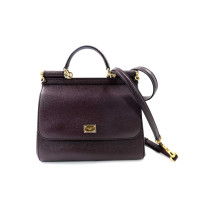 Dolce & Gabbana Sicily Medium Cuir Saffiano Bourgogne