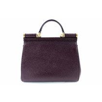 Dolce & Gabbana Sicily Medium Cuir Saffiano Bourgogne