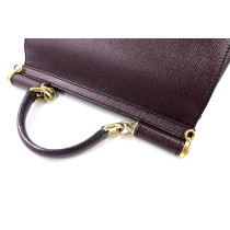 Dolce & Gabbana Sicily Medium Cuir Saffiano Bourgogne