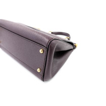 Dolce & Gabbana Sicily Medium Burgundy Saffiano Leather